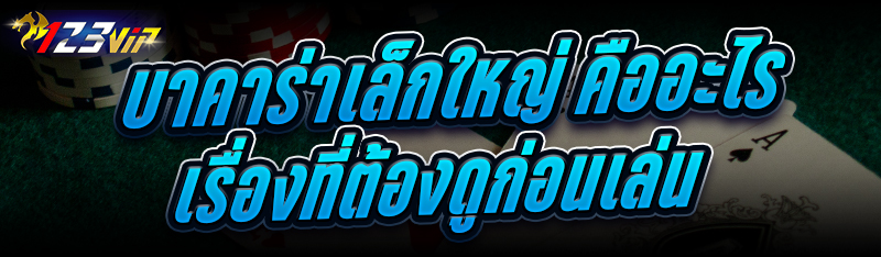 บาคาร่าเล็กใหญ่ คืออะไร เรื่องที่ต้องดูก่อนเล่น